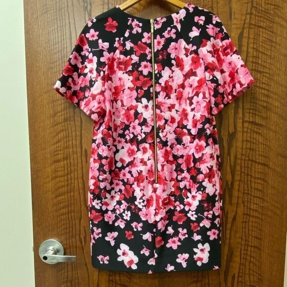 Eliza j petite black floral cherry blossom print sheath dress with cap sleeves‎ - Picture 8 of 9